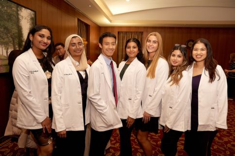 A group of students pose for a photo